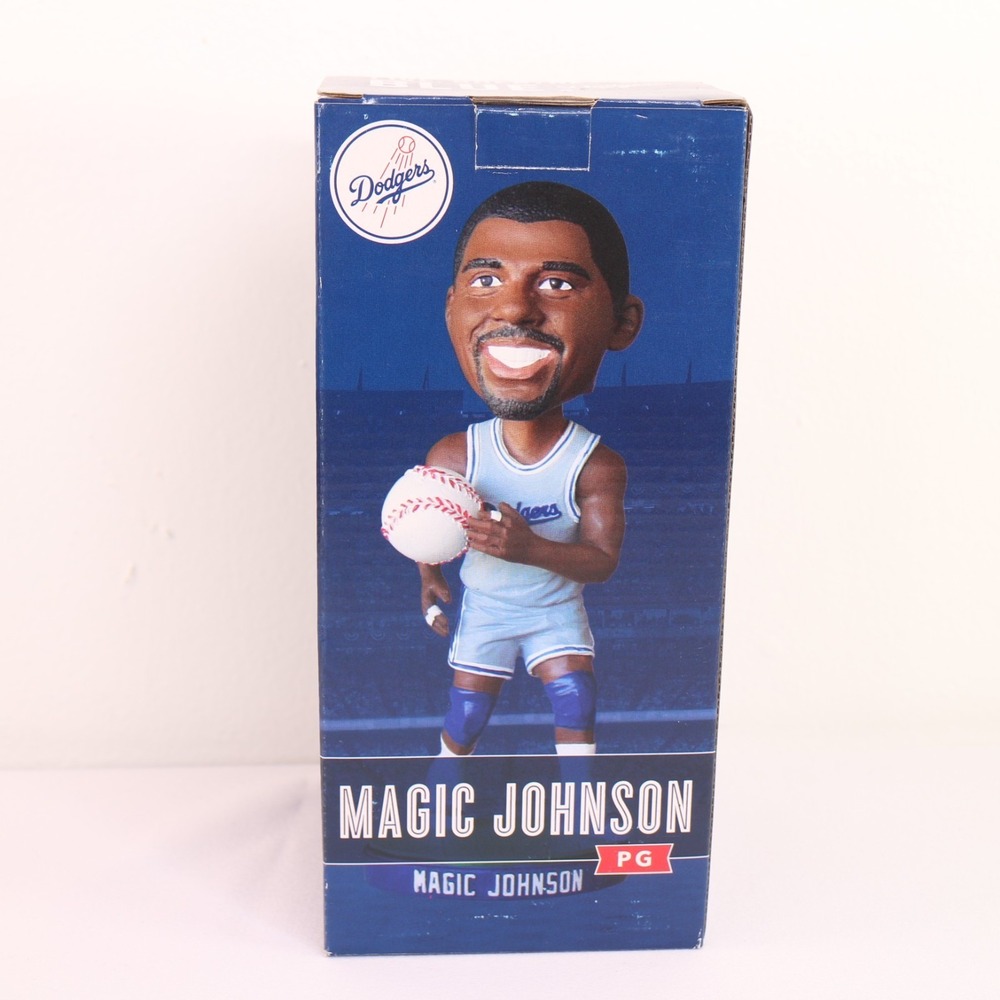 Los Angeles Dodgers Magic Johnson Bobblehead Open Box 2014 Promotional Schedule